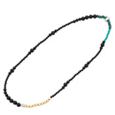  Cut Beads Stretch Necklace/14KGFLD