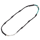 Cut Beads Stretch Necklace/WHITE