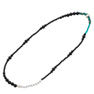  Cut Beads Stretch Necklace/SILVER